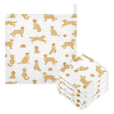 vvfelixl baby cotton washcloth with Golden Retriever face for gentle newborn care