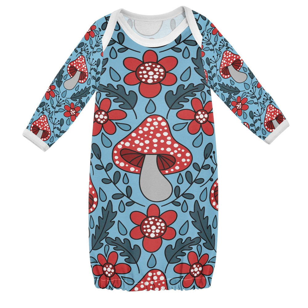 vvfelixl baby sleeper gown mushrooms flowers water drops soft cotton for gentle skin