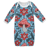 vvfelixl baby sleeper gown mushrooms flowers water drops soft cotton for gentle skin