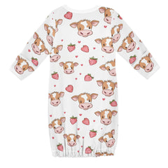 vvfelixl sleeper gown with pig design and easy-dress collar.