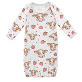 vvfelixl baby sleeper gown in soft pink cotton for gentle newborn wear.