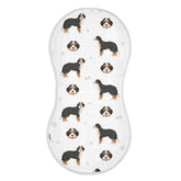 vvfelixl Bernedoodle burp cloth on baby providing gentle protection from spills
