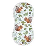 vvfelixl forest squirrels blue burp cloth with soft cotton front for quick drool absorption
