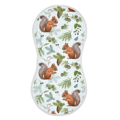 vvfelixl forest squirrels blue burp cloth with soft cotton front for quick drool absorption