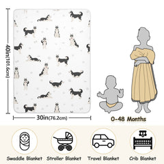 vvfelixl Husky Black blanket great for swaddling and naps.