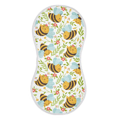 vvfelixl Honey Bee muslin burp cloth shows soft cotton and quick absorption