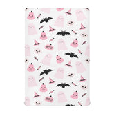 vvfelixl pink ghosts pumpkin crib sheet with elastic edge for snug fit