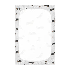 vvfelixl Rough Collie mini crib sheet colorful pattern—bright nursery decor