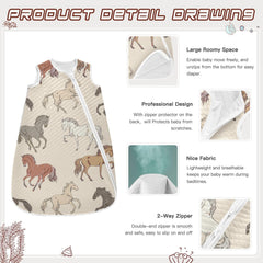 vvfelixl Walking Horse sleeping bag bottom zipper allows quick diaper changes without fully undressing.