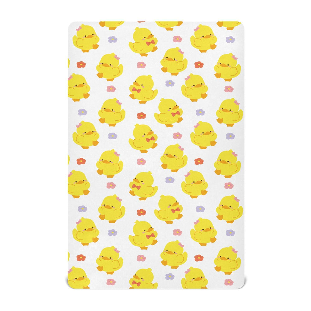 vvfelixl yellow duck mini crib sheet fits 39x27x5 inch mattresses and feels soft