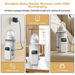 VVU&CCO Portable Bottle Warmer warms milk evenly in action.