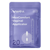 VWELL MaxComfort tapered-tip applicator for gentle insertion and comfort.