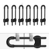 VYNZO cabinet locks with U-shape clip for damage-free safety.