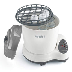 Wabi Baby electric sterilizer-dryer with digital control panel makes cycles simple