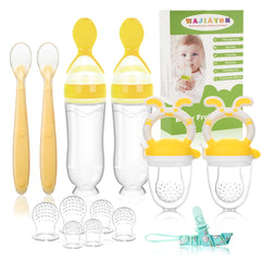 WAJIAYON Easter Bunny fruit feeder pacifier in use for safe baby bites.