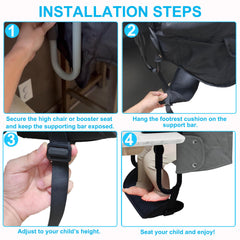 WaiNynyda compact footrest is easy to install and stays in place