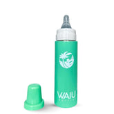 Waiu Bottles vented nipple for smoother feeding.