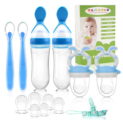 Wajiayon baby fruit feeder pacifier in blue rabbit design for safe fruit tasting.
