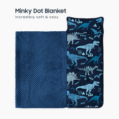 Wake In Cloud All-in-One Nap Mat provides sleeping, blanket, and pillow in a single travel-ready package.