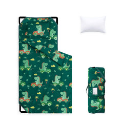 Wake In Cloud nap mat with dino drive time design for toddler naptime adventures