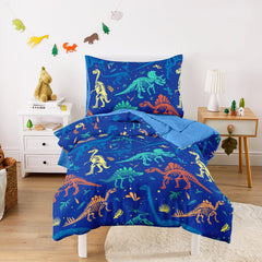 Wake In Cloud dinosaur comforter with fossil design for imaginative toddler nights