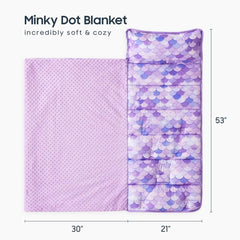 Wake In Cloud nap mat rolled with secure hook-and-loop closure and handle