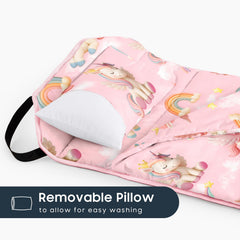 Wake In Cloud nap mat with name-card pocket for quick ID.