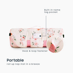 Wake In Cloud nap mat includes detachable pillow for versatile nap time.