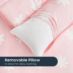 Wake In Cloud roll-up nap mat with handle for portable use