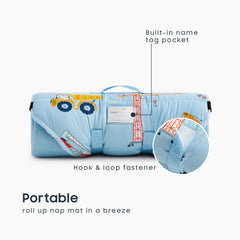 Wake In Cloud nap mat transport-vehicles design to engage kids during rest.