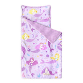 Wake In Cloud toddler nap mat with mermaid design, ideal for cozy preschool naps.