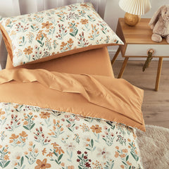 Wake In Cloud floral toddler bedding fitted sheet with elastic edge.