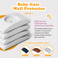 Wall Nanny wall protector with soft rubber backing prevents scrapes.