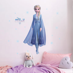 Wall Palz Disney Frozen Elsa wall decal 33in transforms bedroom ambiance with Arendelle magic.