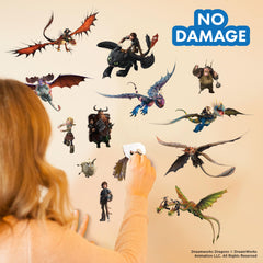 Wall Palz How to Train Your Dragon decal featuring Snotlout with Hookfang for dynamic wall action.