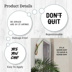 WALL PALZ be afraid and do it anyway decals encourage brave actions daily