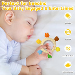 Walulan sensory teether dual-pack setup ensures a clean teething ring at all times.