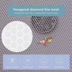 Wanateber stroller net with elastic edge for easy installation