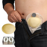 WansMed stoma guard front view offering discreet protection under clothing.
