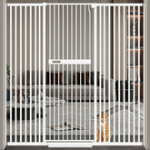 WAOWAO 71-inch extra tall cat gate setup provides tall containment for pets.