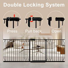 WAOWAO baby gate auto close feature keeps gate secure after use