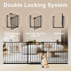 WAOWAO baby gate pressure-mounted installation requires no drilling