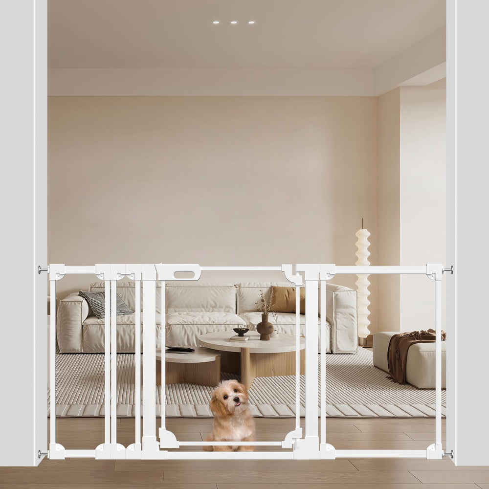 WAOWAO clear acrylic baby gate installed on stairs for safe passage.