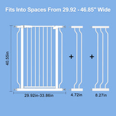 WAOWAO width-adjustable design fits openings from 29.53 to 76.77 inches.