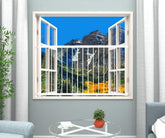 WAOWAO window guard with extra-wide white tension bolts for secure drill-free fit