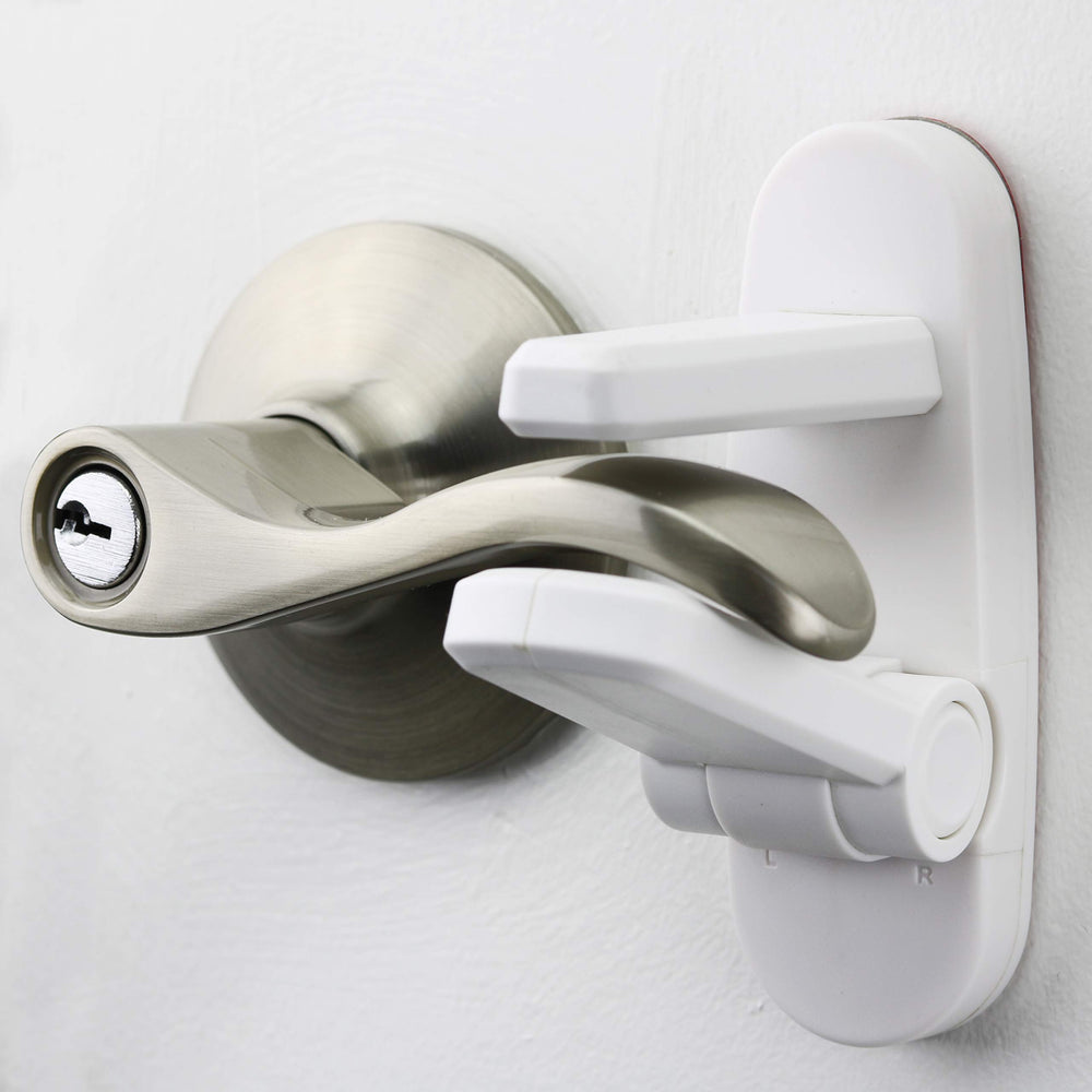 Wappa Baby Door Lever Lock front view with durable ABS for reliable childproofing.
