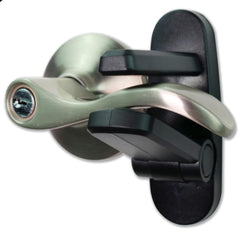 Wappa Baby two-pack door lever lock pack shot with two-button safety design