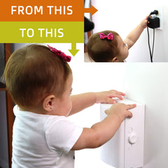 Wappa Baby outlet cover box interior space fits more plugs.