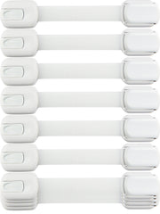 Wappa child safety strap locks securing cabinets and drawers for safe exploration.