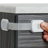 Wappa child safety strap locks secure cabinets, keeping curious toddlers away from cleaners.